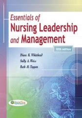 Test Bank for Essentials of Nursing Leadership and Management, 5 Edition : Diane K. Whitehead - download pdf  PDF BOOK